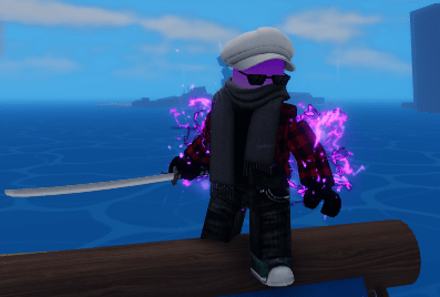 My character using Armament Haki in Sailor Piece