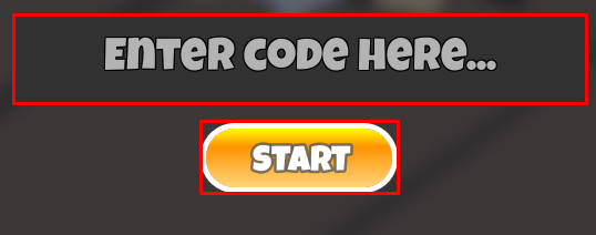 Hunt Giant Fish enter codes box and start button