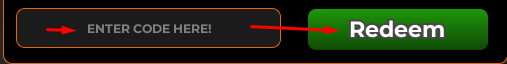 The "ENTER CODE HERE" box and Redeem button in Eagle Nation
