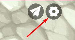 The settings icon in Sword Warriors: Cursed