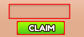 Bake a Cookie enter codes box and claim button