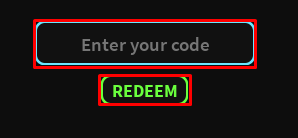 Fix It Up! enter codes box and redeem button