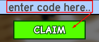 The "enter code here" box and CLAIM button in Defend your Raft