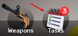 The "Tasks" button in RIVALS