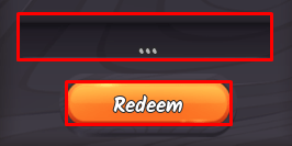 Ninja Time enter codes box and redeem button