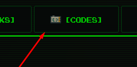 The [CODES] button in feed the pit