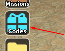 The Codes button in Tool Tower Defense