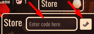 The code redeeming interface in The Lost Mines