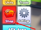 The Shop button in Alliance Tower Defense!