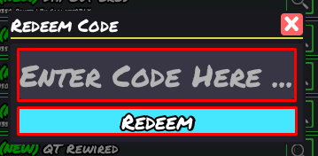 Funky Friday enter codes box and redeem button