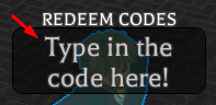 The "Type in the code here" box in Elementalism