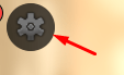 Gear icon that reveals the code redemption UI