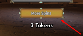 The More Spins button in Bending Grounds