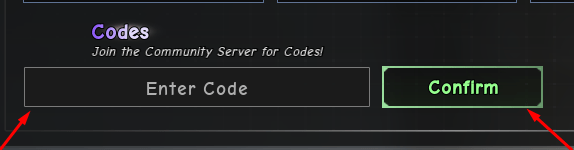 The Enter Code box and Confirm button in My Cafe