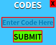 Lemonade Tycoon enter codes box and submit button