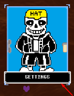 The SETTING button in UNDERTALE: Multiplayer