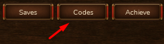 The "Codes" tab in the Shop menu of BitShippuden