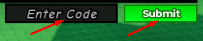 Enter Code box and Submit button to redeem codes in Fish a Anime