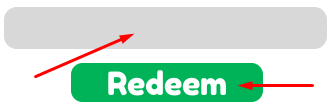 Text box and Redeem button to redeem codes in DragLegends