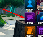 The CODES button in Anime Overseer