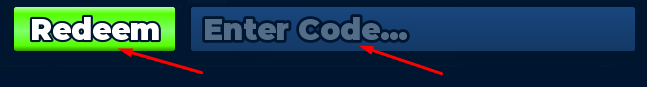 Enter Code box and Redeem button to redeem codes in Catch Dragons To Defend