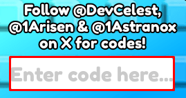 Feed a Spider enter codes box