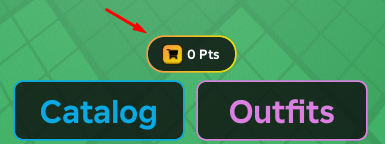 The Pts shop icon in My Avatar