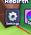 The Settings button in Trade Up