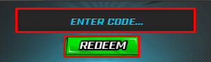 My Hero Academia: Ultimate enter codes box and redeem button