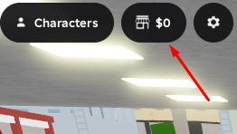 The shop button in Jujutsu Shenanigans