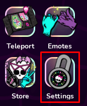 Monster High settings button