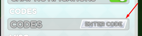 The ENTER CODE box in Wish Master