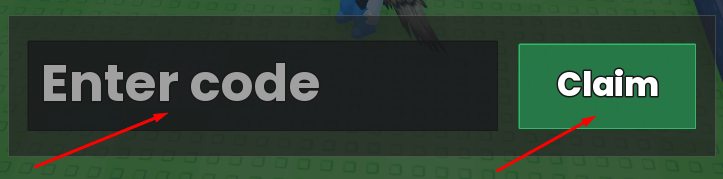 Enter code box and Claim button to redeem codes in My Anime Mine