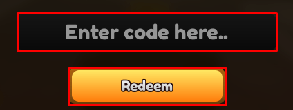 AF:RE enter codes box and redeem button