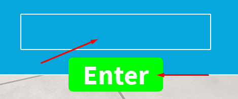 Text box and Enter button to redeem codes in Megastore Simulator