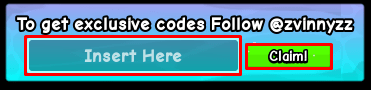 Anime Revolution ULTIMATE! enter codes box and claim button
