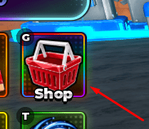 The Shop button in Anime Avatar Fighting