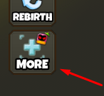 The MORE button in Giant Simulator CLASSIC