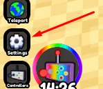 The Settings button in Control A Friend