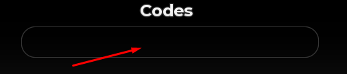 Text box to redeem codes in Defeat Anime RNG