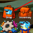 The Shop icon in Be Sea Dino - Marine Dinosaur Simulator