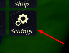 The Settings button in Anime World Tower Defense