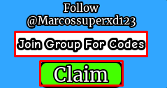Run 122,958 Studs for a Speedster enter codes box and claim button