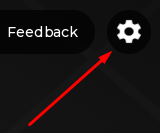 The settings icon in Press 99 Buttons To Exit