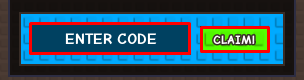 My Brainrot Miner enter codes box and claim button