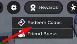 The Redeem Codes button in Skibidi Battlegrounds