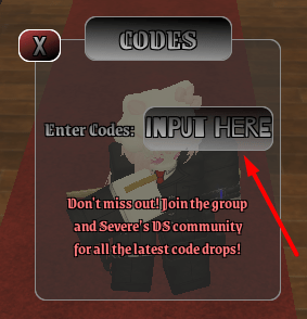 The INPUT HERE box in SEVERE. Corp.