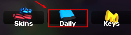 The "Daily" tab in RIVALS' shop screen