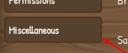 The Miscellaneous button in Where Seasons Pass