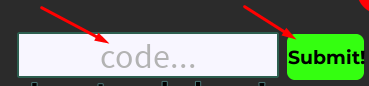 code box and Submit! button to redeem codes in Football Duels
